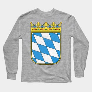 Bavaria Coat of Arms // Faded Style Region Design Long Sleeve T-Shirt